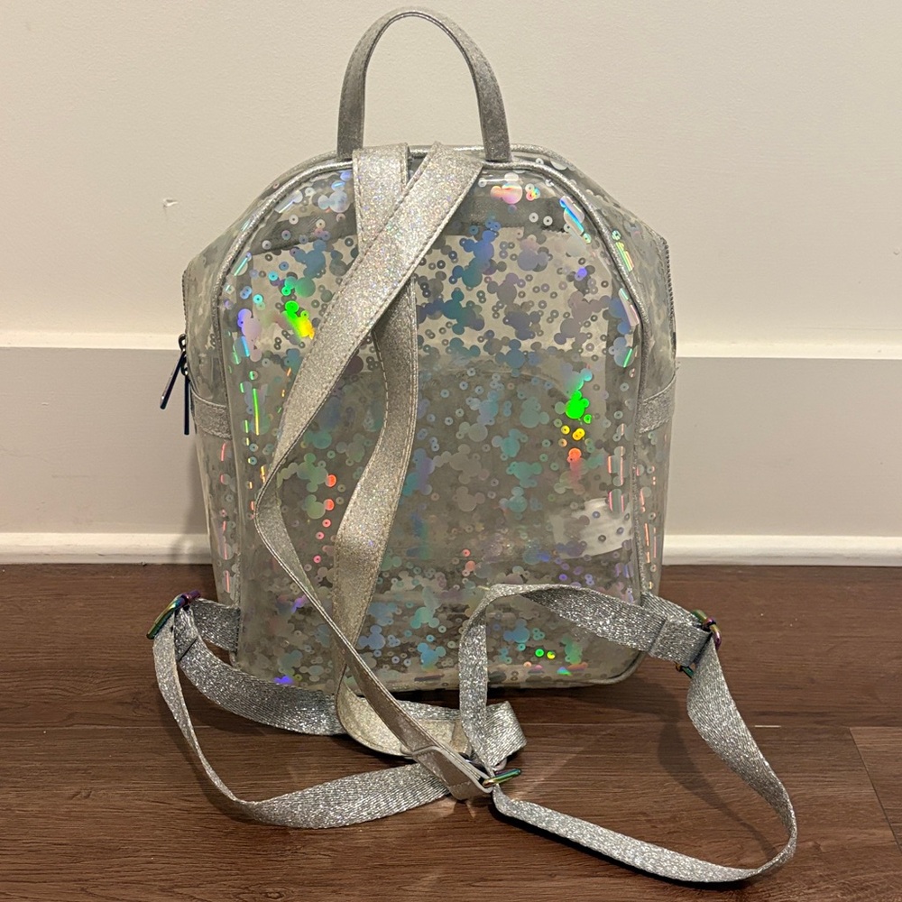 Disney Mickey Mouse Clear Loungefly Backpack Disney Parks Magic Mirror - Picture 3 of 5